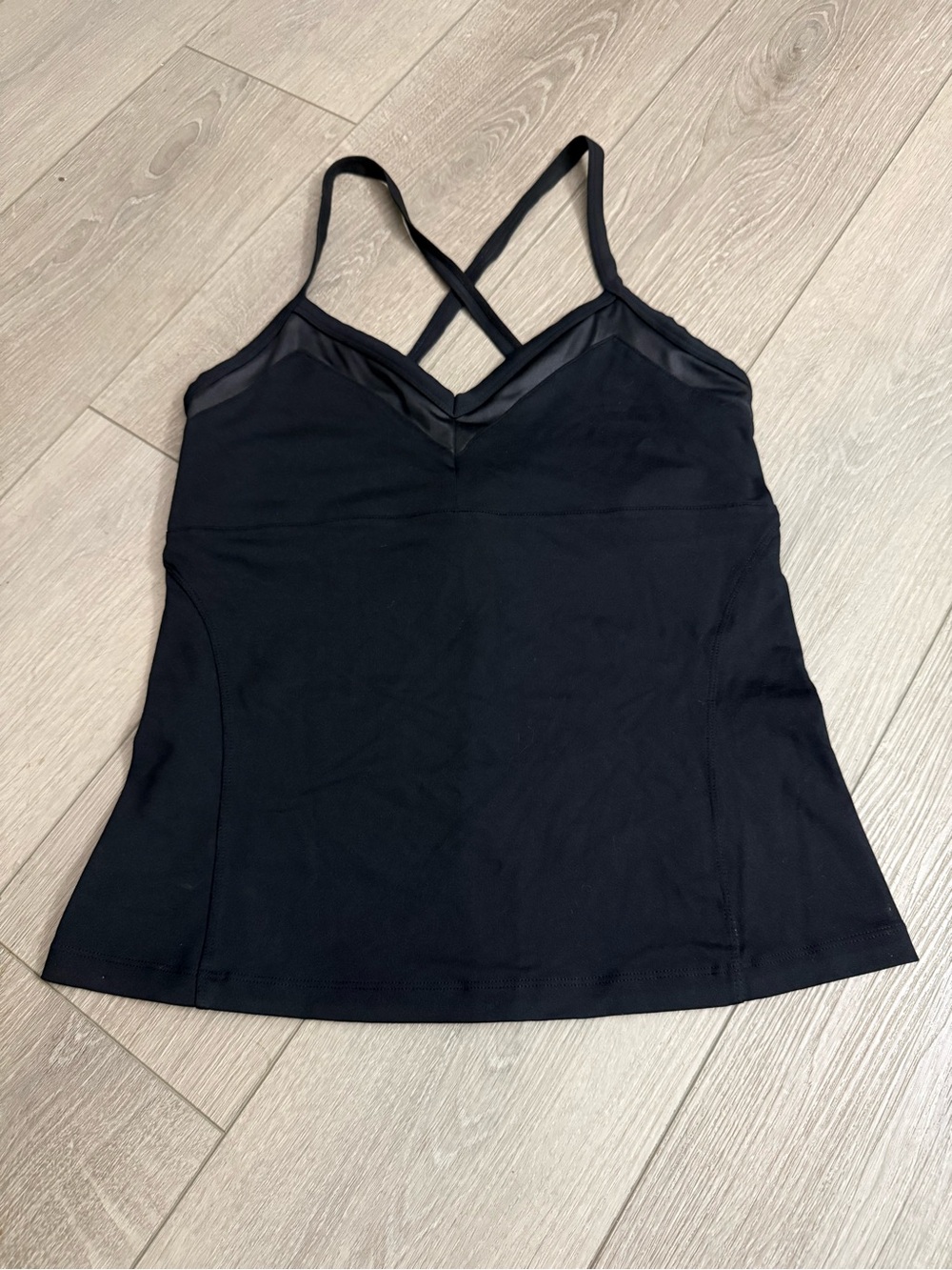 ALO Yoga Black Strappy Sports Bra Top size M